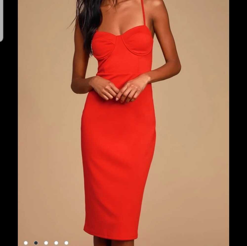 Charmed and Dangerous Red Bustier Dress